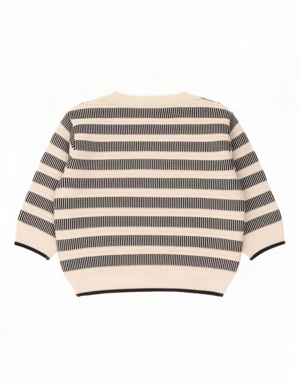 Damski sweter Topshop z dekoltem w łódkę, UK 8, w małe białe paski