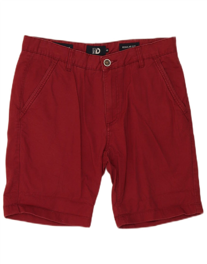 Męskie spodenki chino o regularnym kroju Dack IT 48 Medium W34 Burgundowa bawełna