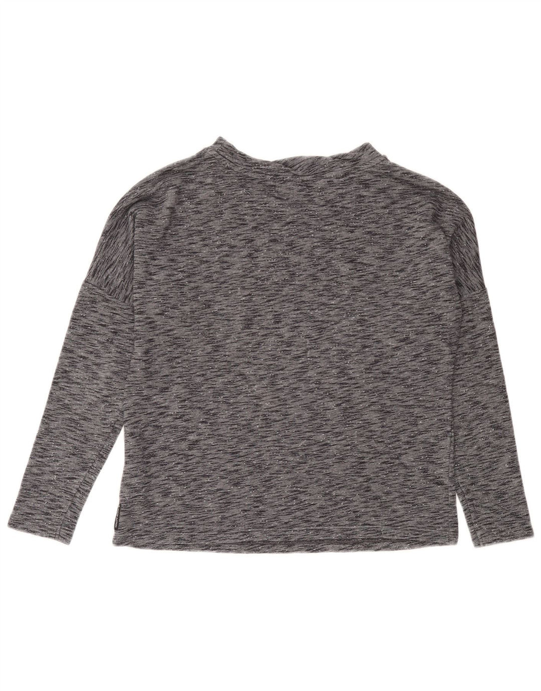 Damski top graficzny Armani Jeans z długim rękawem IT 42, średnioszary, nakrapiany
