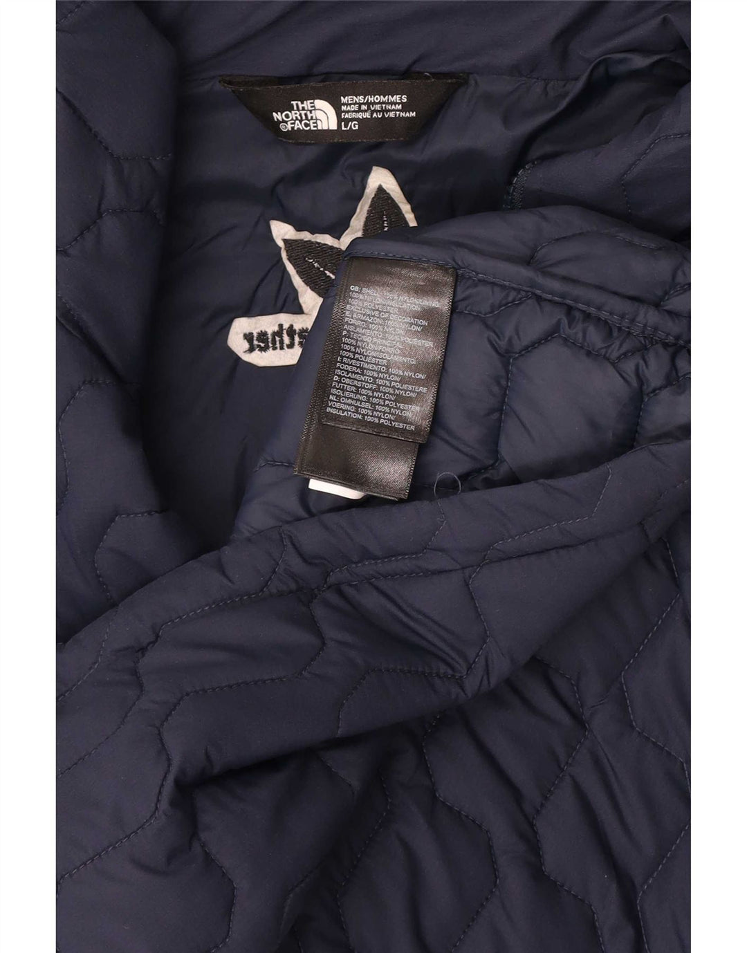Męska ocieplana kurtka The North Face UK 40, duża, granatowa, nylonowa