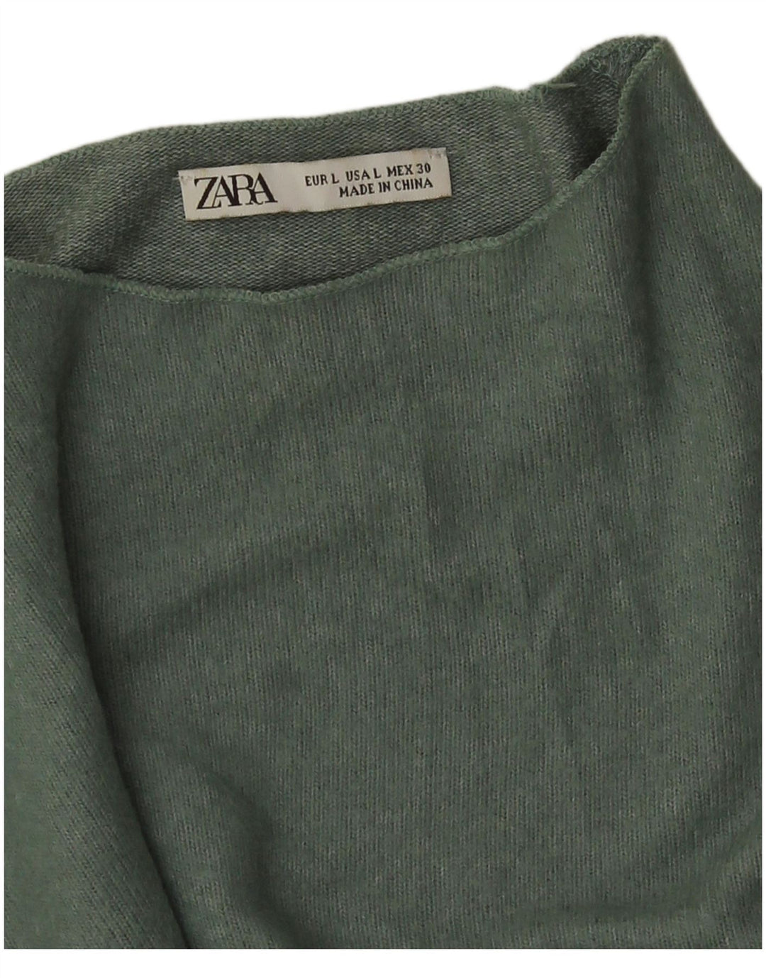 Sweter damski Zara z golfem UK 16, duży zielony