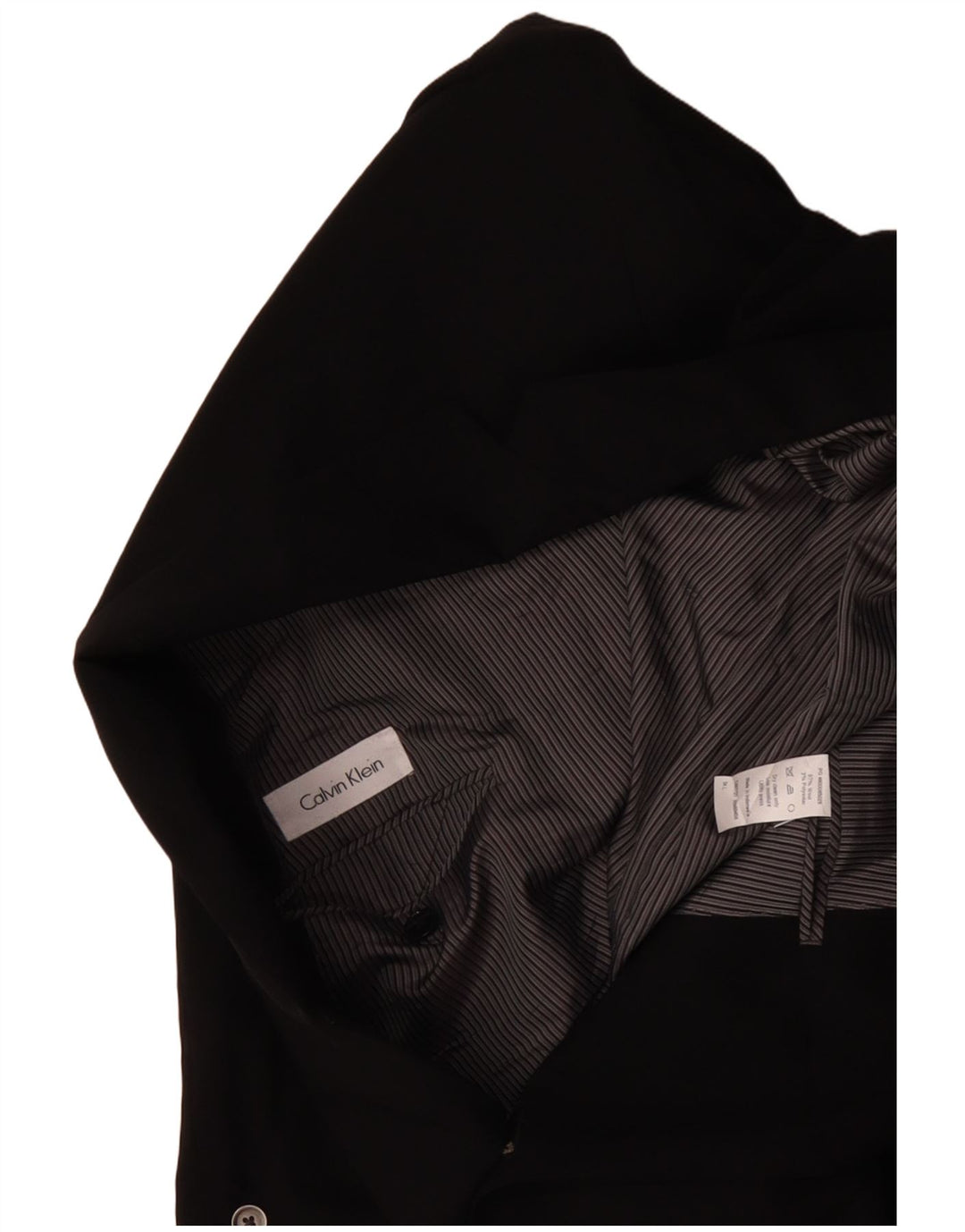 Męska marynarka zapinana na 2 guziki CALVIN KLEIN IT 54 2XL Czarna wełniana