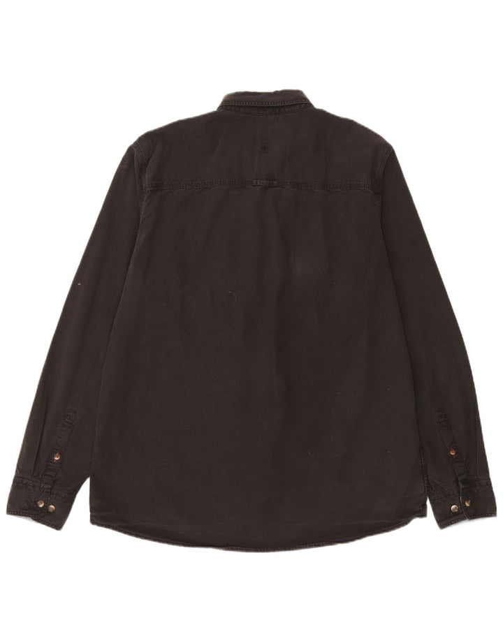 Koszula męska Slim Fit Fat Face XL, czarna, bawełniana