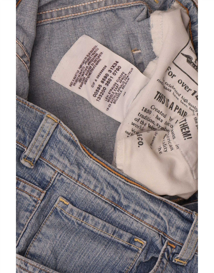 Damskie proste dżinsy Levi's W31 L28 Niebieskie bawełniane