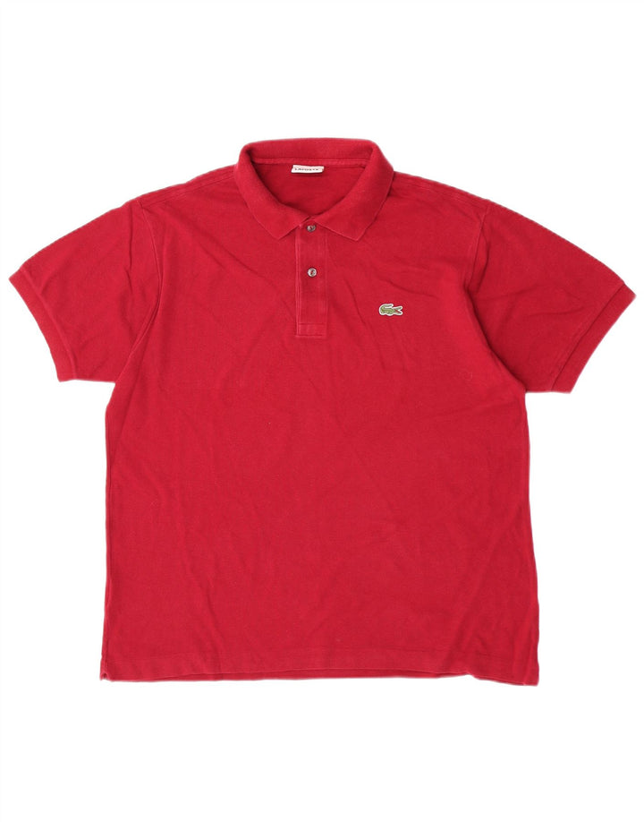 Męska koszulka polo Lacoste, rozmiar 5, duża, czerwona, bawełniana