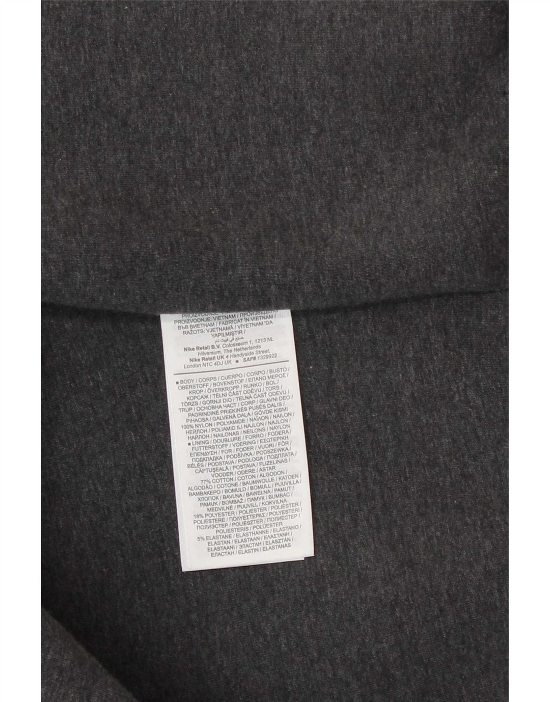 Męska wyściełana kamizelka Nike UK 38 Średni czarny nylon