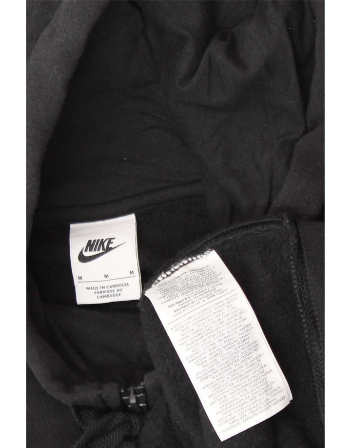 Męski sweter z kapturem i zamkiem błyskawicznym Nike, średni czarny, bawełniany