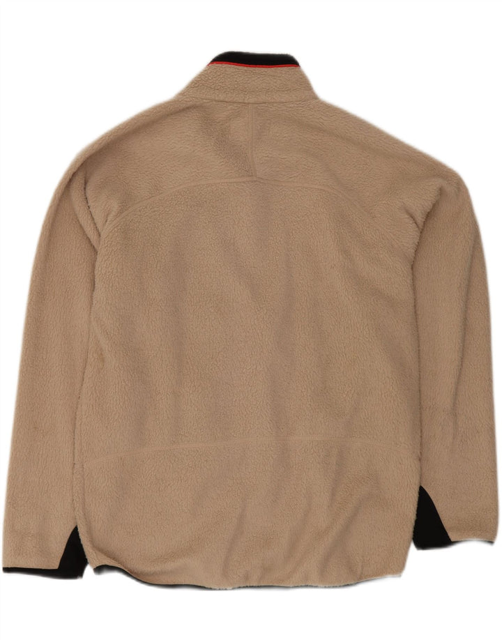 FILA Mens Fleece Jacket UK 40 Large Beige Polyester
