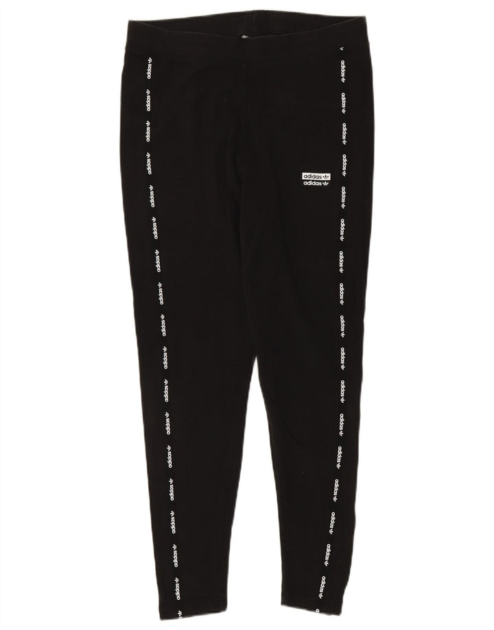 Damskie legginsy ADIDAS Graphic UK 18 XL, czarne, bawełniane