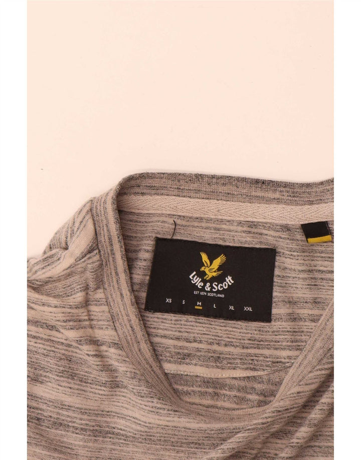 T-shirt męski Lyle & Scott, bawełniany, w kolorze średnioszarym, w prążki