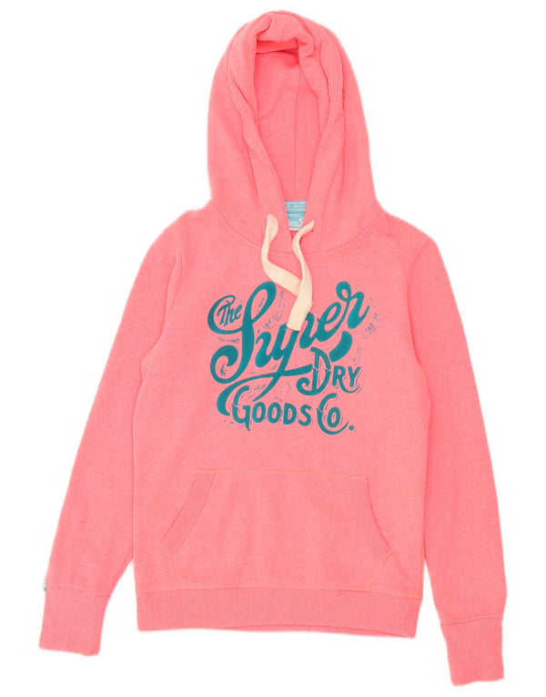 Damski sweter z kapturem Superdry Graphic UK 6 XS Różowy poliester