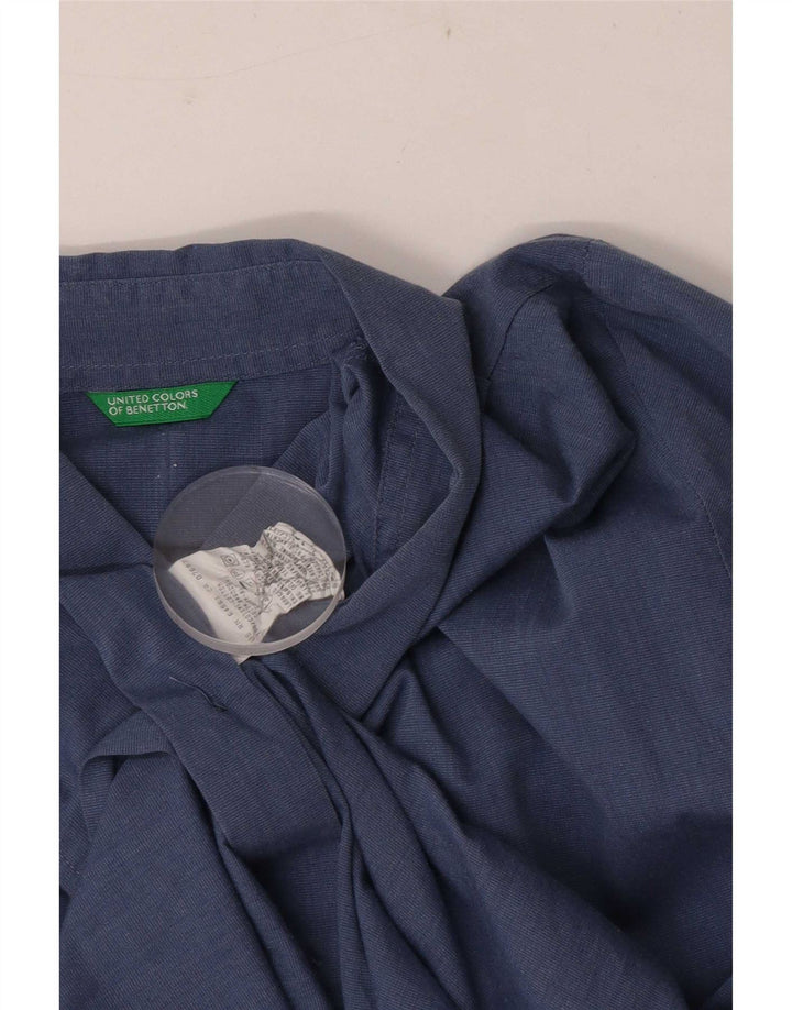 Koszula damska Benetton UK 16, duża, bawełniana, granatowa