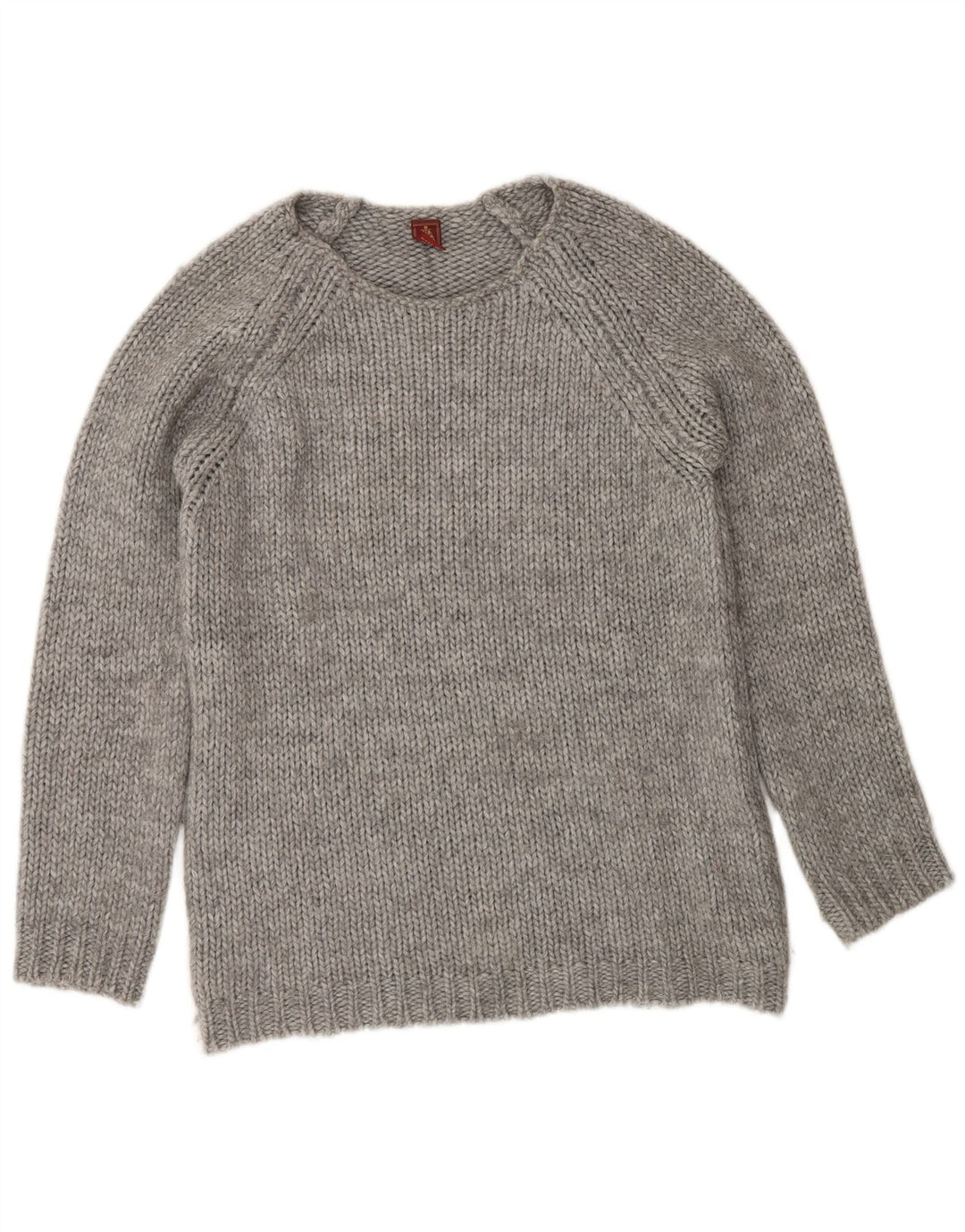 Damski sweter z dekoltem w łódkę Dondup UK 14 Średni szary wełniany