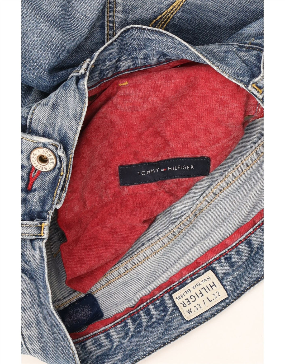 Męskie proste dżinsy Tommy Hilfiger W33 L32 niebieskie