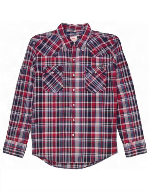Męska koszula flanelowa Levi's, bawełniana w czerwoną kratę