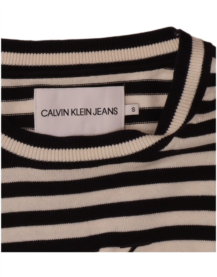 Sweter damski Calvin Klein z dekoltem w łódkę UK 10, mały, czarny, klasyczny