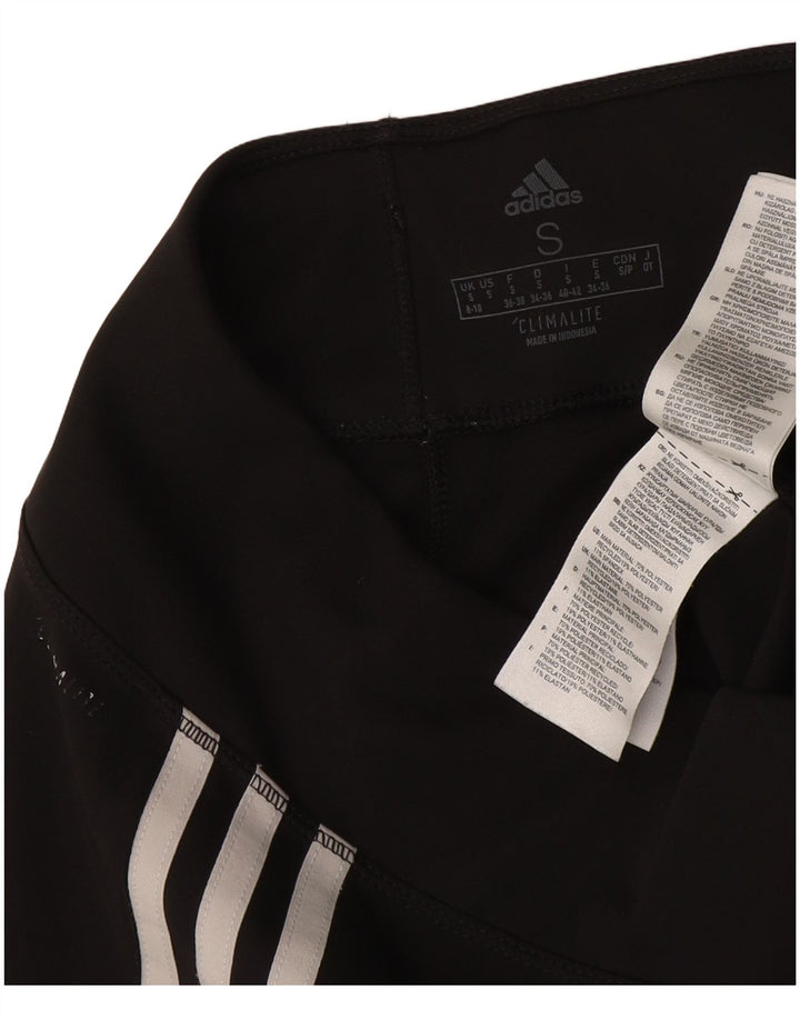 Damskie legginsy Adidas Climalite UK 8/10, małe, czarne, poliestrowe