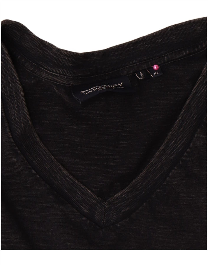 T-shirt męski Superdry XL, czarny, bawełniany