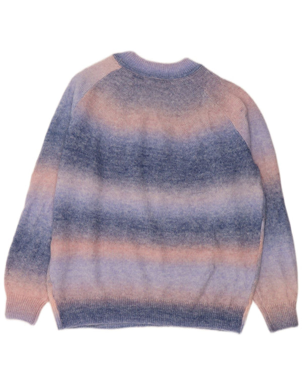 Marks & Spencer Damski sweter z okrągłym dekoltem, UK 14, średnie niebieskie paski
