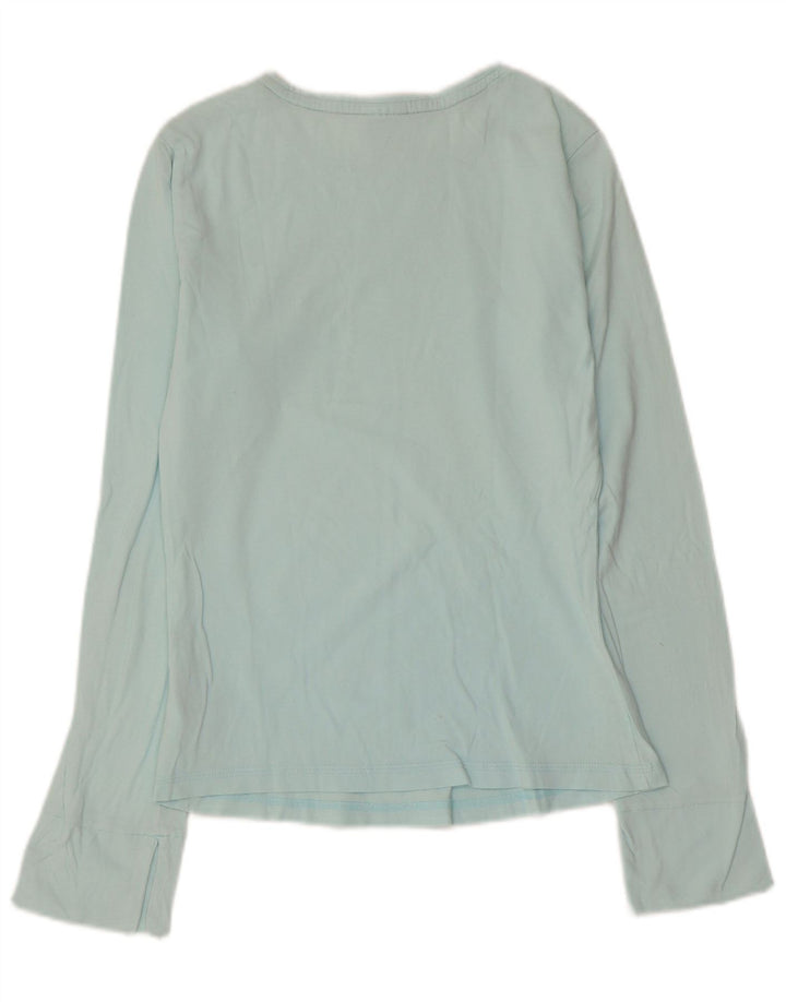 Damski top ADIDAS z długim rękawem, UK 10, mały, niebieski, bawełniany