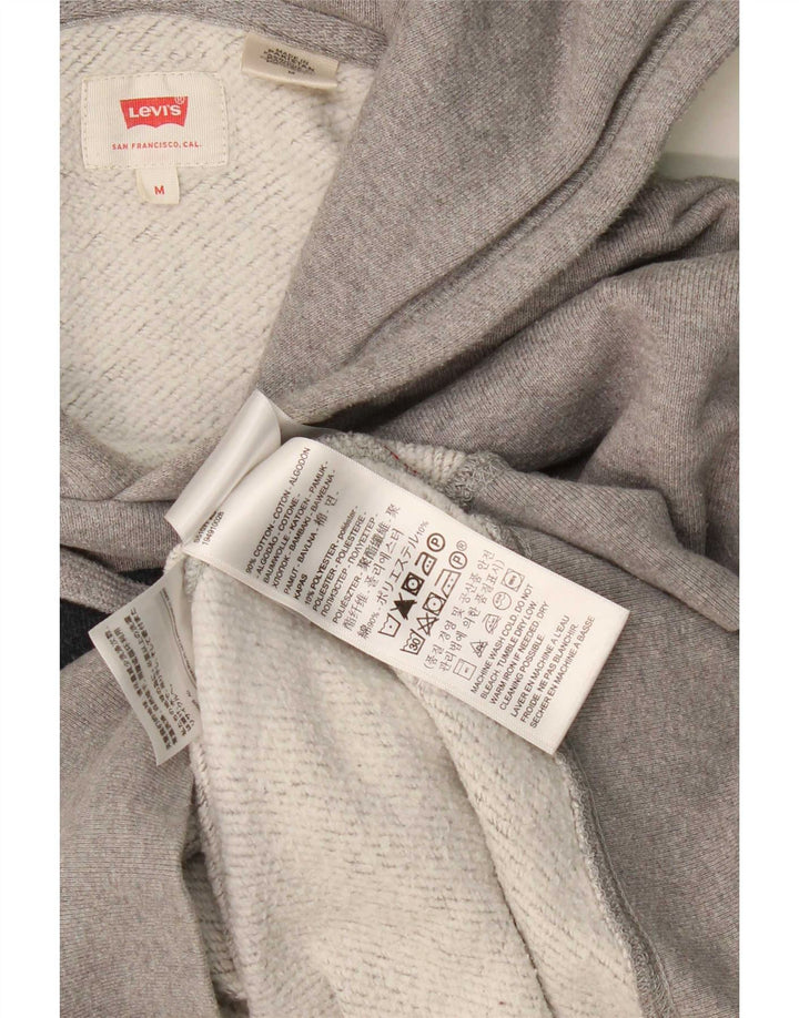 Męski sweter z kapturem i grafiką Levi's, średnioszary, bawełniany w cętki
