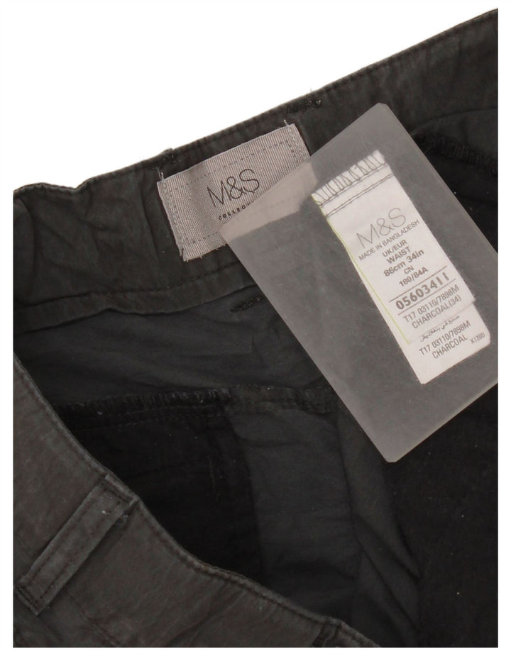 Męskie spodenki cargo Marks & Spencer W34, duże, szare, bawełniane