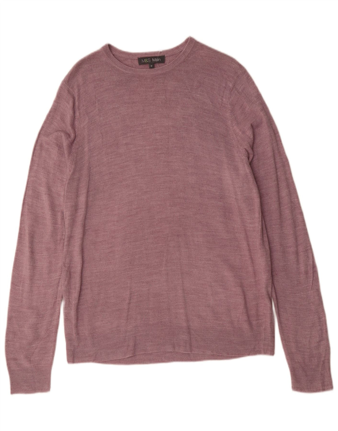 MARKS & SPENCER Męski sweter z dekoltem w łódkę Średni różowy akryl