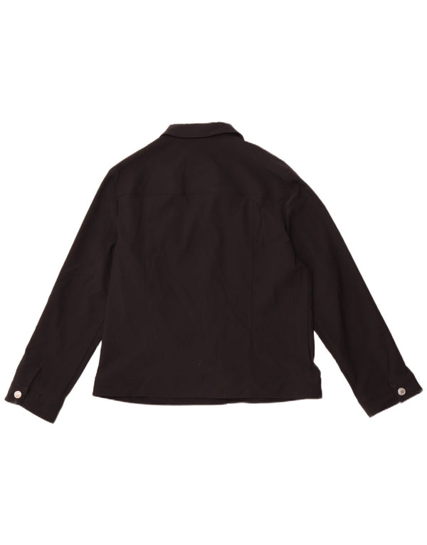 BETTY BARCLAY Womens Bomber Jacket UK 16 Large Black Polyester