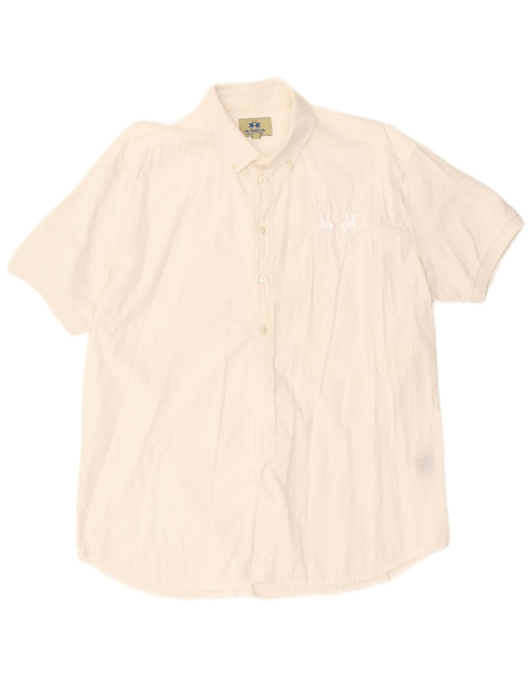 Koszula męska z krótkim rękawem LA MARTINA Buenos Aires, XL, biała