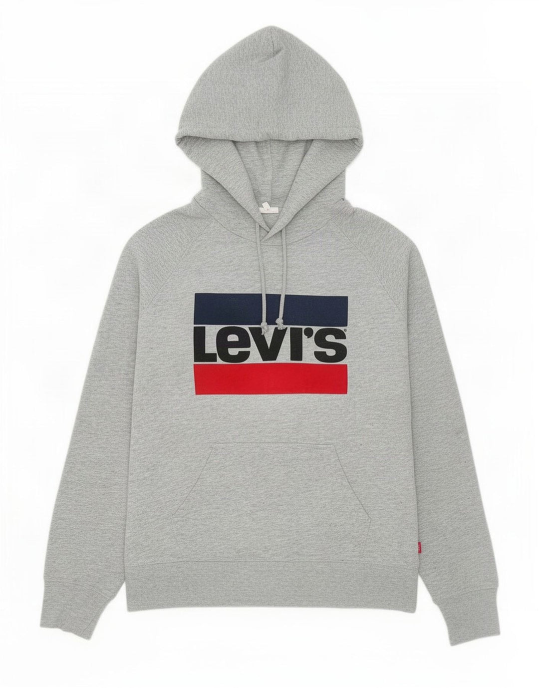 Męski sweter z kapturem i grafiką Levi's, mały, szary, bawełniany