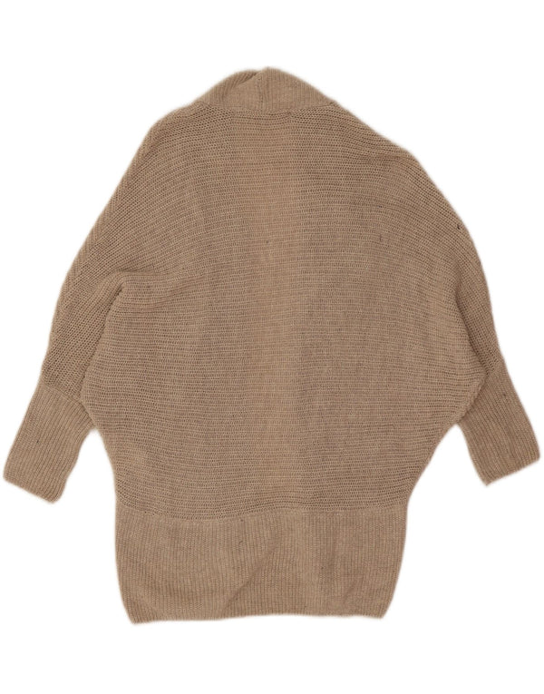 Sweter damski Zara Batwing Open Cardigan UK 10 Small, beżowy, bawełniany