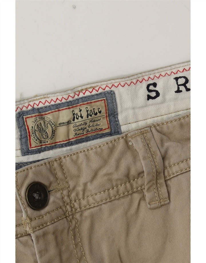 Męskie proste spodnie chino FAT FACE W34 L33 beżowa bawełna