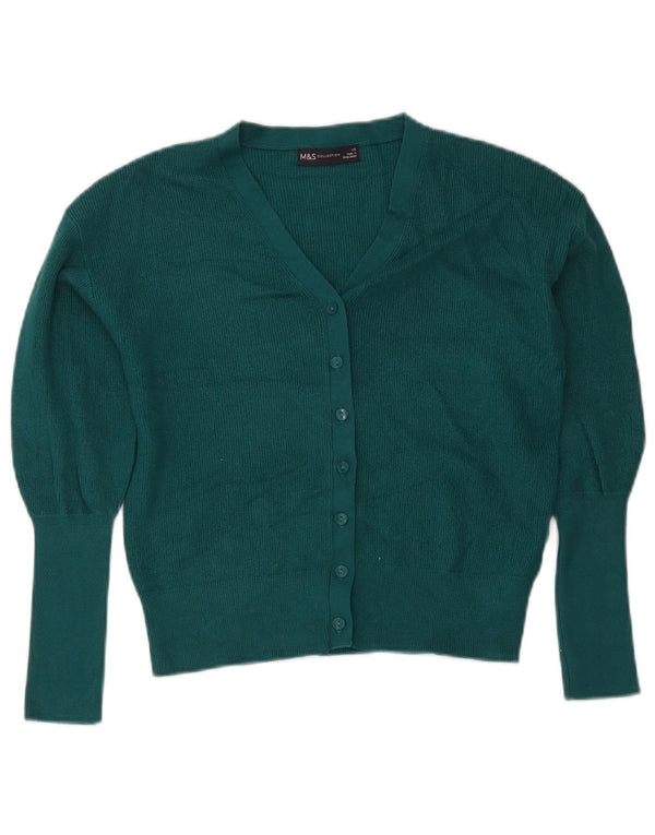 Marks & Spencer Damski sweter o luźnym kroju, UK 6 XS, zielona wiskoza