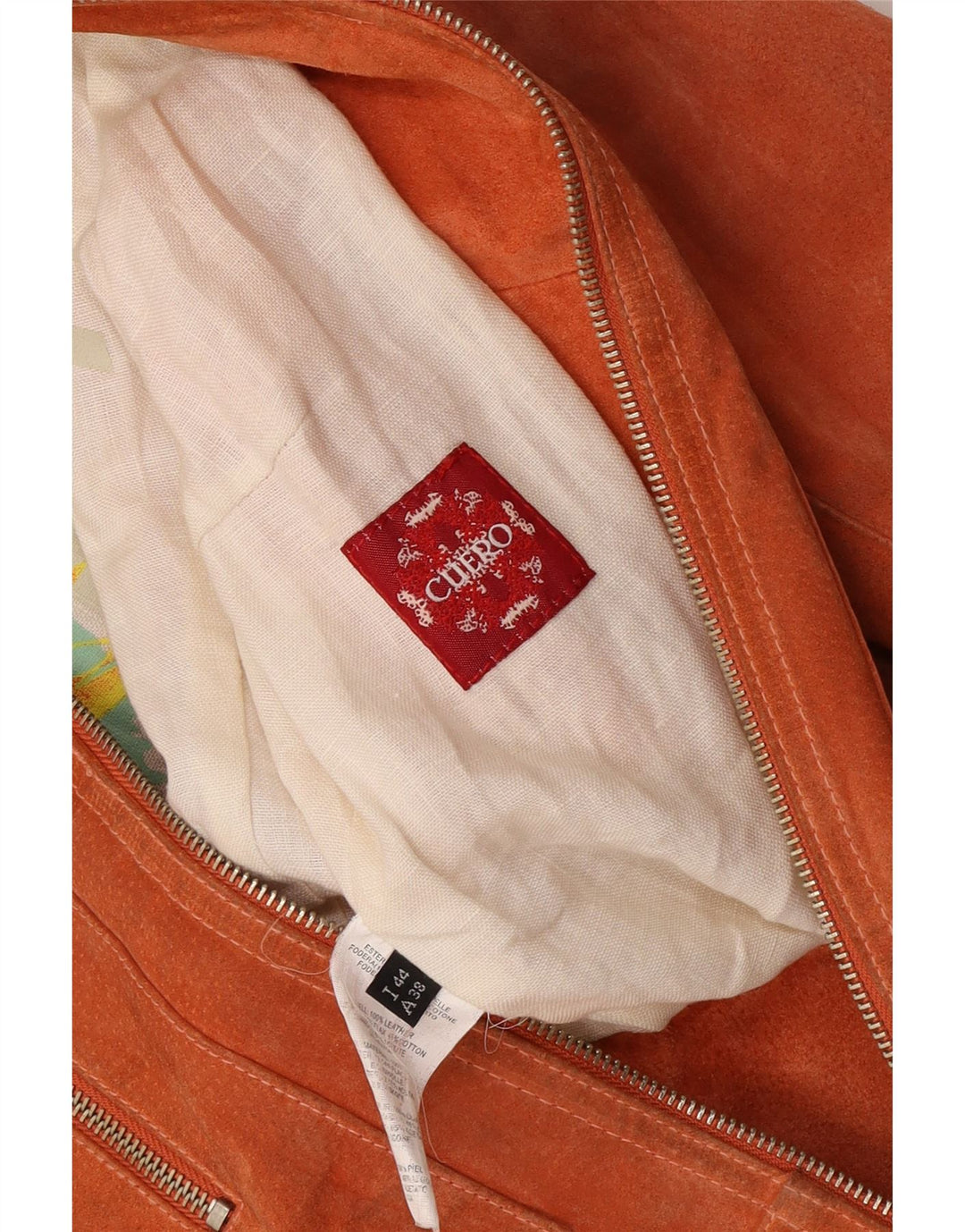 Damska kurtka zamszowa w stylu vintage IT 44 w kolorze średniego brązu