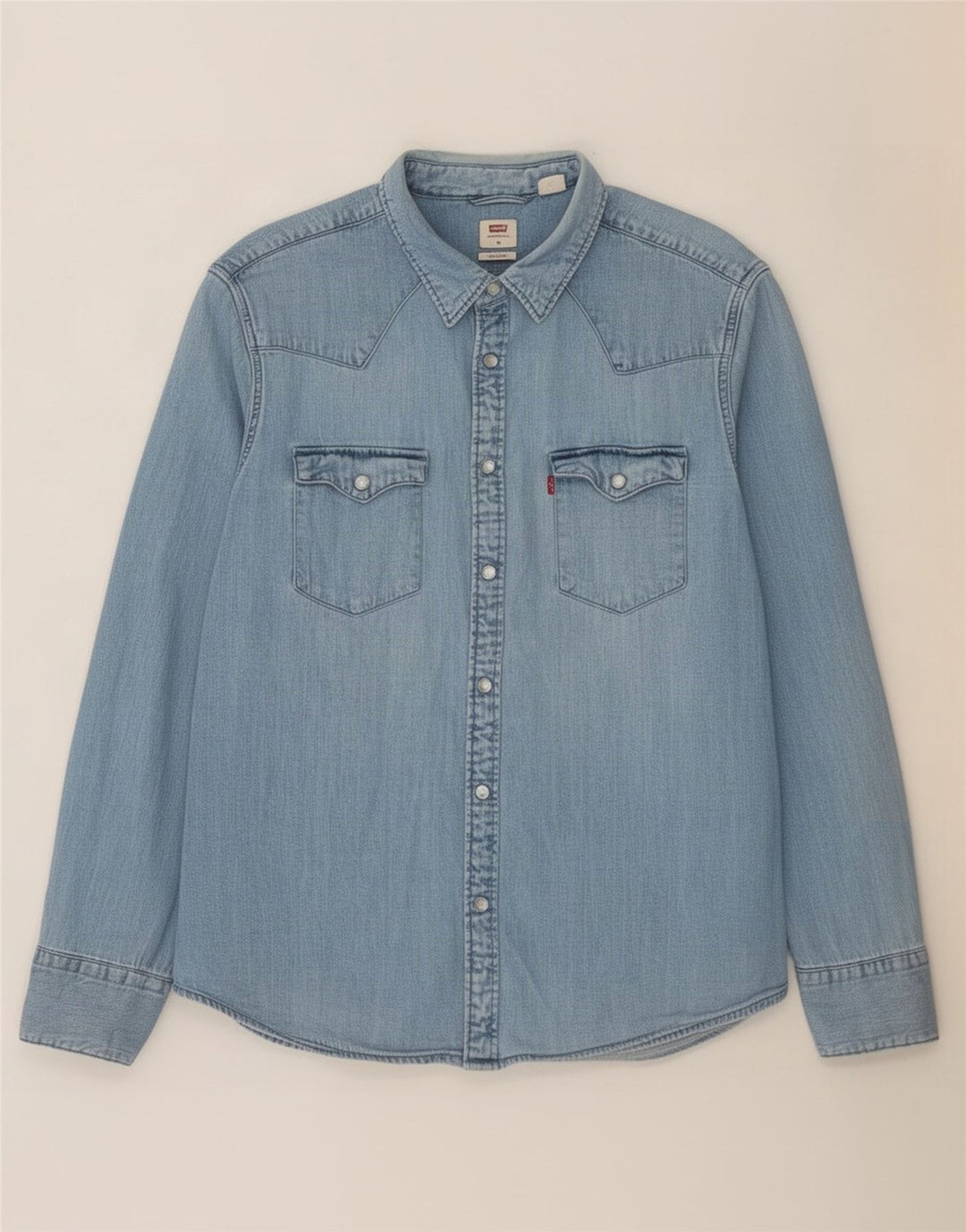 Męska koszula jeansowa Levi's o standardowym kroju XL, niebieska