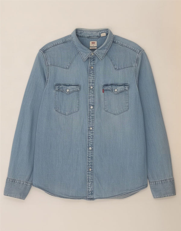 Męska koszula jeansowa Levi's o standardowym kroju XL, niebieska