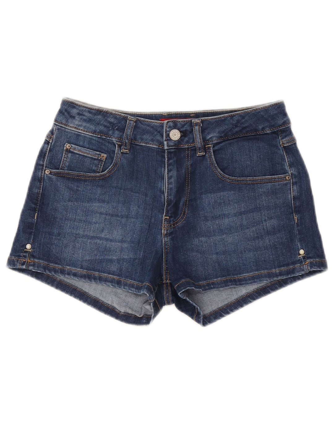 Damskie spodenki jeansowe Guess W26, małe, niebieskie, poliestrowe