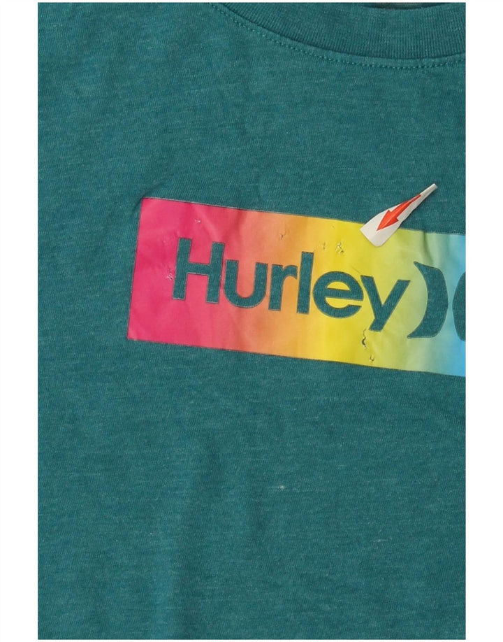 Chłopięcy T-shirt z grafiką Hurley 11-12 lat, średni zielony