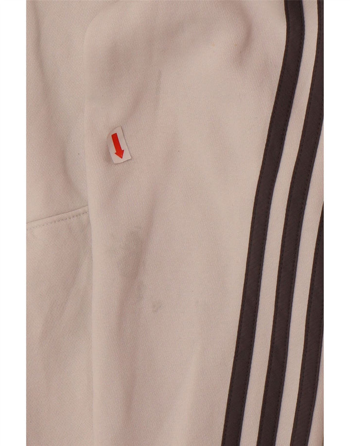 ADIDAS Boys Sweatshirt Jumper 13-14 Years White Cotton Vintage Adidas and Second-Hand Adidas from Messina Hembry 