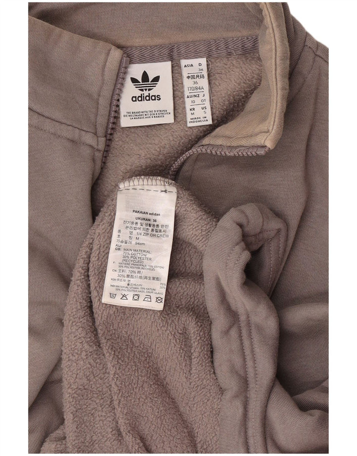 Damska bluza Adidas Oversized Graphic Zip Neck Sweter EU 36 Small Grey