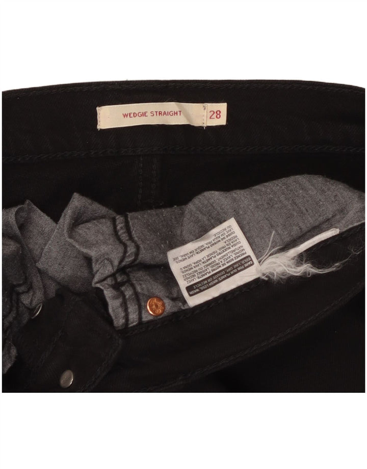 Damskie jeansy Levi's Wedgie Straight W28 L26 Czarne