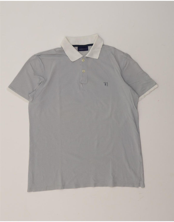 Męska koszulka polo Trussardi XL, szara, bawełniana