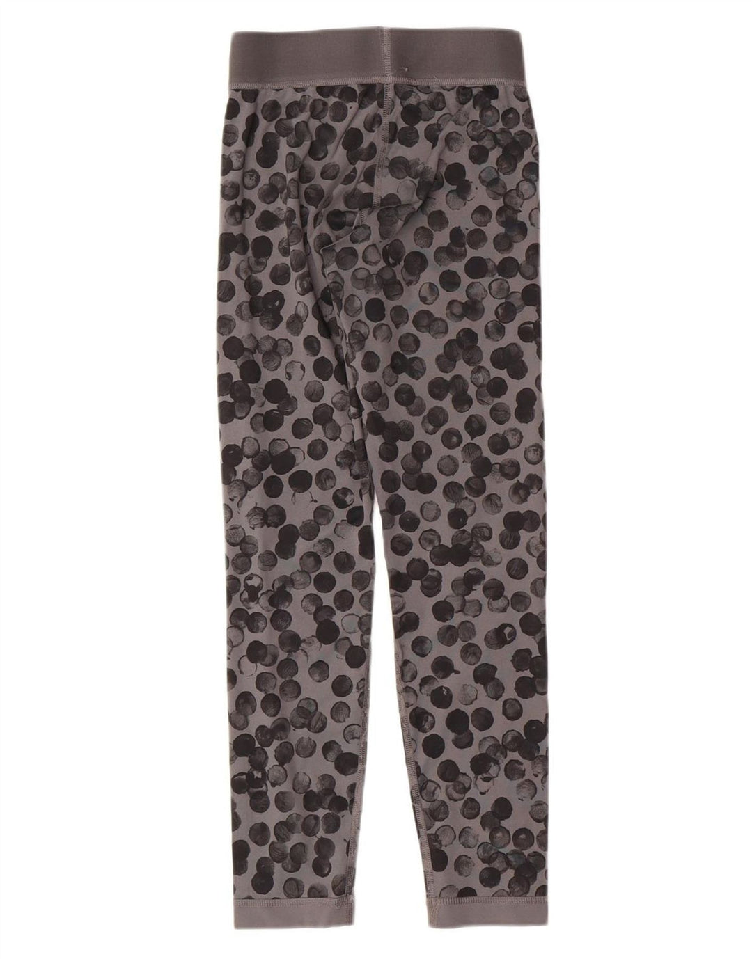 ADIDAS Girls Leggings 9-10 Years Grey Spotted Polyester