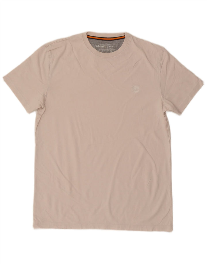 T-shirt męski slim fit Timberland, średni, w kolorze złamanej bieli