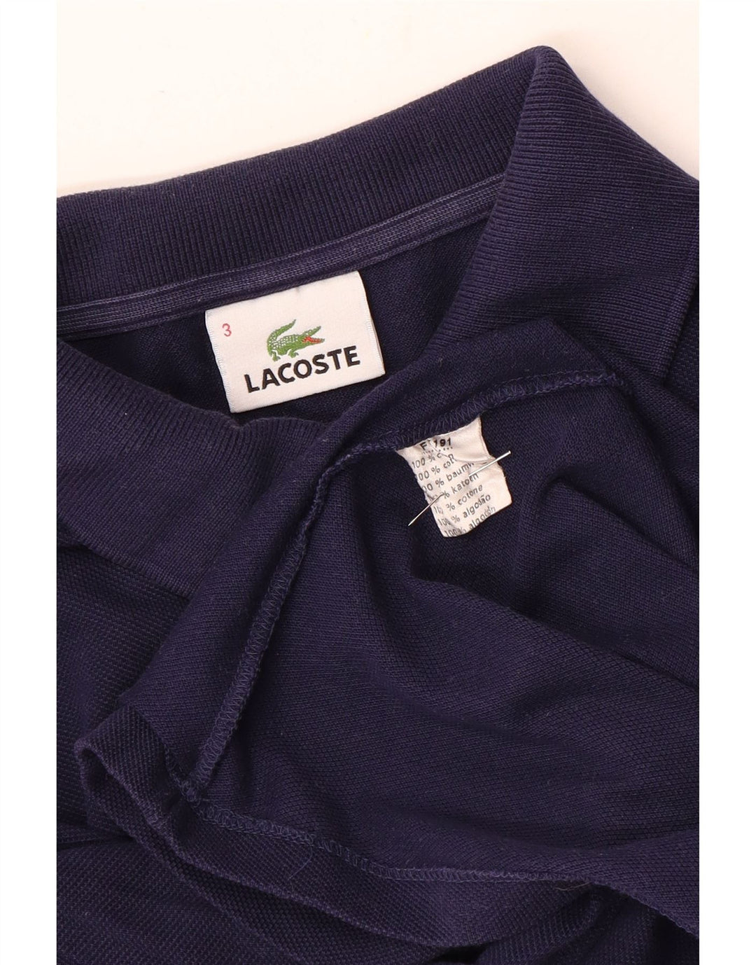 Męska koszulka polo Lacoste, rozmiar 3, mała, granatowa, bawełniana