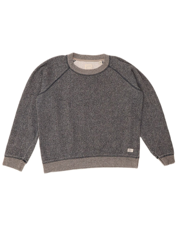 Damski sweter JACK WILLS Crop UK 12, średni granatowy, nakrapiany