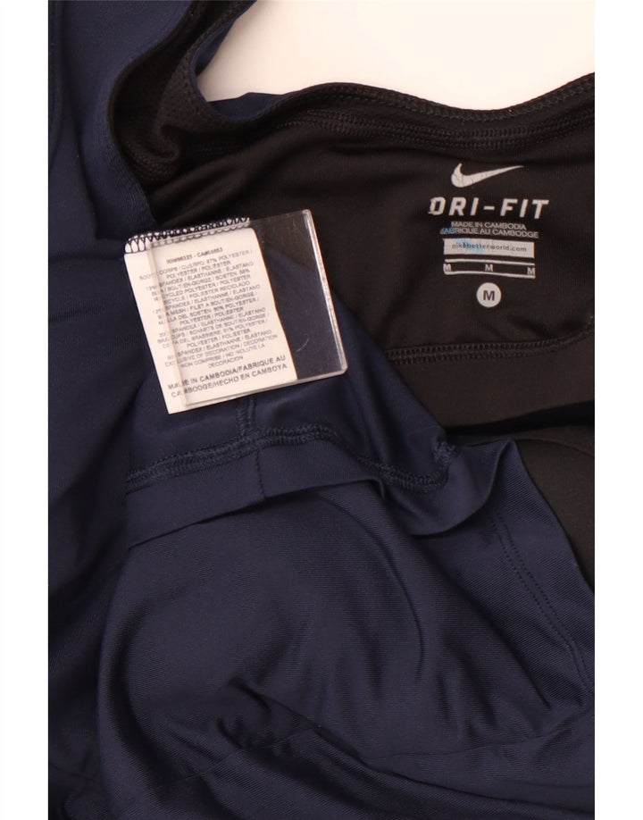 Damskie stroje kąpielowe NIKE Dri Fit UK 12, średni granatowy poliester z blokami kolorów