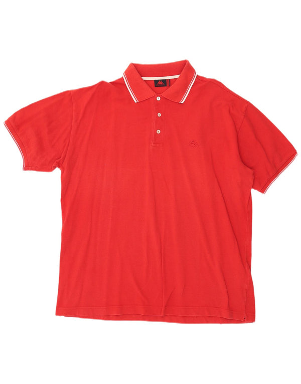 KAPPA Mens Polo Shirt 2XL Red Cotton