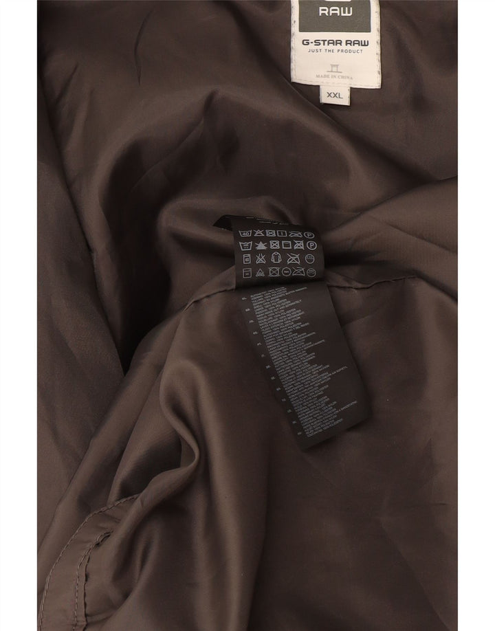 Męska ocieplana kurtka z kapturem G-Star UK 44 2XL Szary nylon