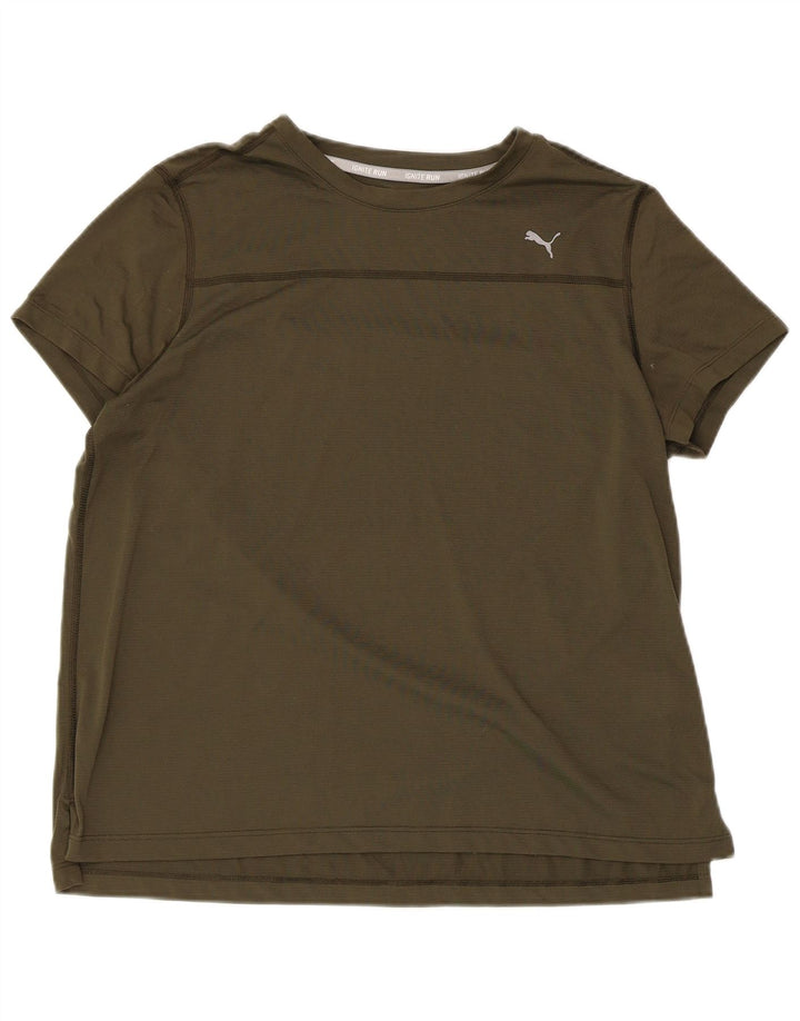 T-shirt damski PUMA Top UK 16, duży, khaki, poliester